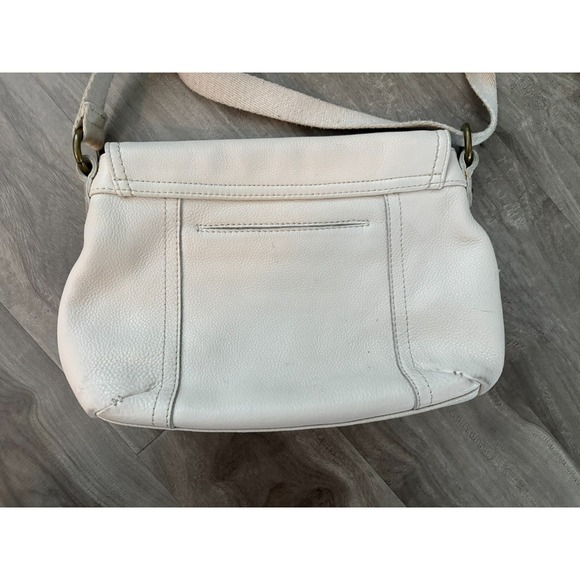 The Sak Leather Crossbody Bag Ivory Cream Pockets Adjustable Strap - Picture 2 of 12